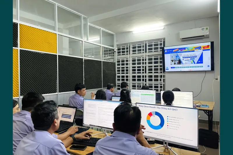 Học viên tại lớp kế toán thực hành thực tế